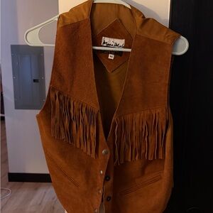 Brown Fringe Vest